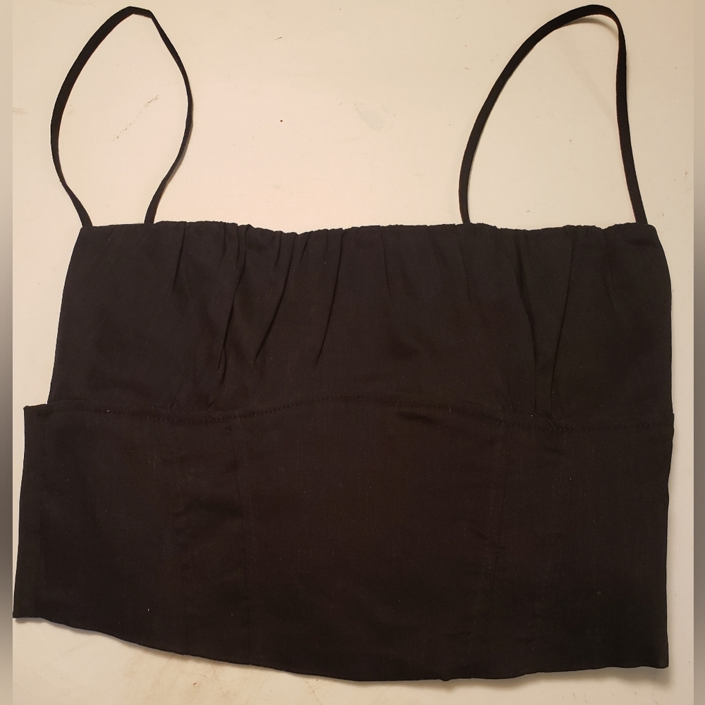 Zara black crop top new with tags size Small